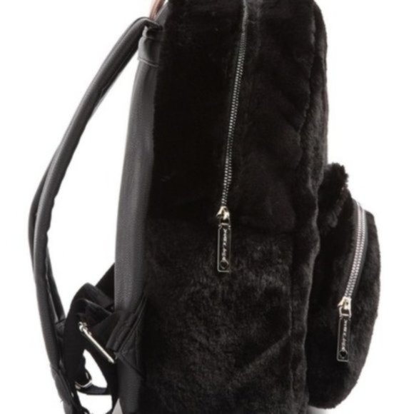 Betsey Johnson FUZZY FUR CAT BACKPACK - Picture 4 of 8